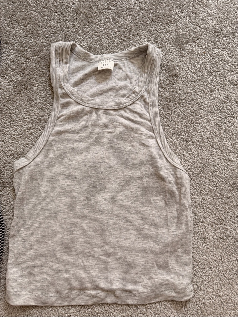 Sunday Best Ribbed Tank Tops - Pink / Black / Gray / Navy Stripe - Picture 5 of 5